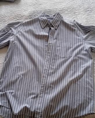Camicia BOGGI XXL a righe bia-azz  Collo button do