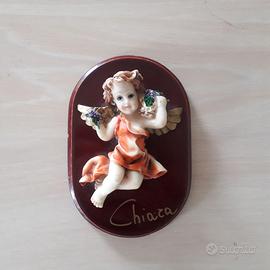 Quadretto con angelo in rilievo nome "Chiara"