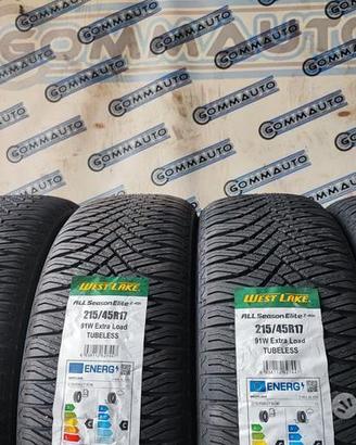 4 pneumatici nuovi 215 45 17 westlike 4 stagioni