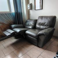 Divano in pelle con relax