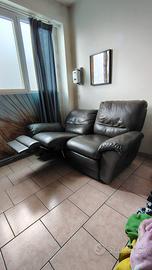 Divano in pelle con relax