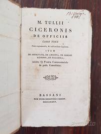 De officis Cicerone libro antico filosofia