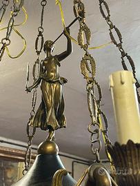 Lampadario bronzo impero