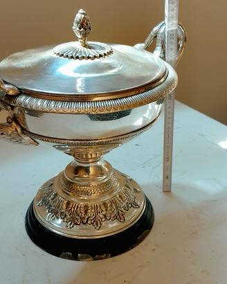 grande coppa argentata stile impero 