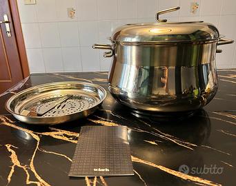 Pentola con coperchio e griglia Serafino Zani 