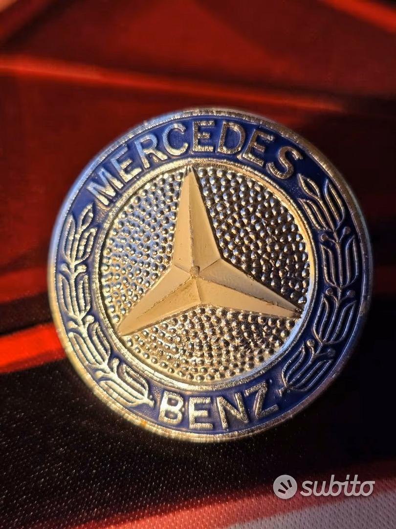 Stemma Mercedes Benz Nero Lucido Per Bagagliaio Posteriore - 90mm - Adatto Per Classe C B E S GLK ML