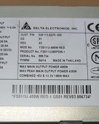 Fujitsu S26113-E476-V50 400W Fs011U-400W RED Tx200