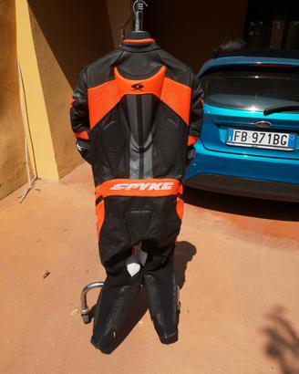 tuta moto 46 spyke uomo come NUOVA pelle