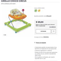 VENDUTO -GIRELLO CHICCO CIRCUS ETÀ CONSIGLIATA 6M+