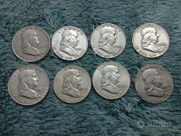  monete d'argento franklin prezzo del lotto 280€