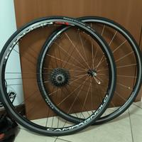 Coppia ruote bici da corsa complete