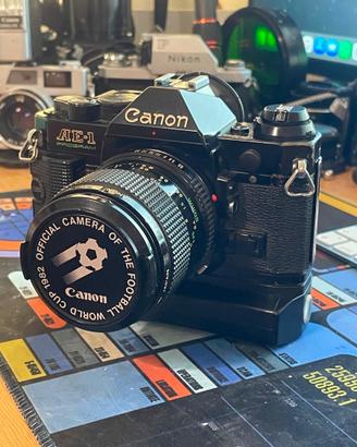 Canon AE-1 Program Black + FD 50mm MACRO + Winder