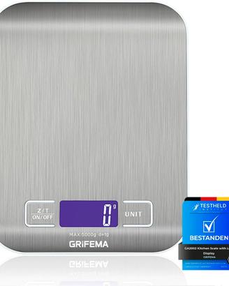 GRIFEMA GA2002 Bilancia da Cucina Digitale 5kg LCD