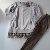 Set 2 pezzi bambina Fagottino felpa/abito,leggings