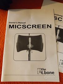 schermo acustico microfono studio  t.bone