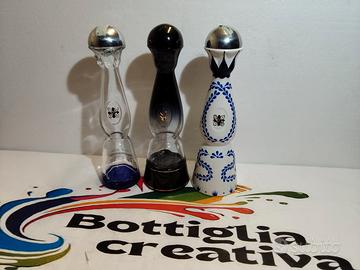 TRE BOTTIGLIE VUOTE AZUL REPOSADO PLATA E GOLD 
