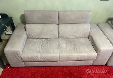Divano 3 posti ecopelle grigio