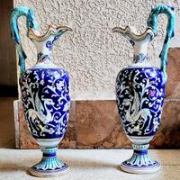 Coppia di anfore in ceramica artistica di Deruta