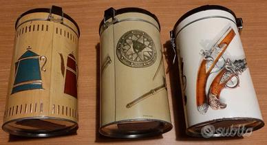 Contenitori in latta per caffè decorativi anni 50