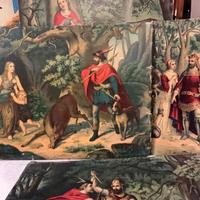 Genoeffa Brabante 4 pannelli oleografia primi 900