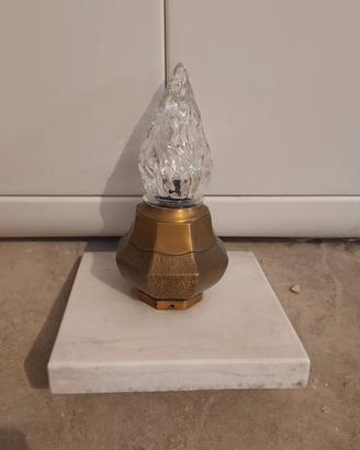 porta fiori, porta lumini e lampada in bronzo 