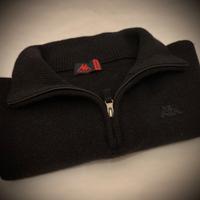 Robe di Kappa - Maglione Nero con Zip - 100% Lana