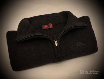 Robe di Kappa - Maglione Nero con Zip - 100% Lana