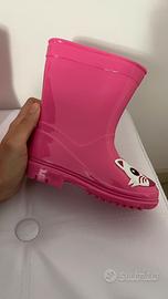 Stivaletti per pioggia bambina numero 24 nuove