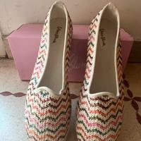 Espadrillas bianche con richiami colorati