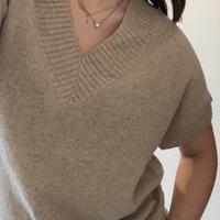 Maglione pura lana merino beige