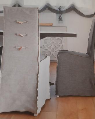 8 sedie di design sfoderabili in tessuto - pari al