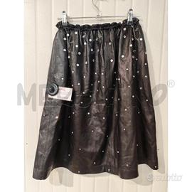 GONNA MOSCHINO PELLE NERA CON STRASS