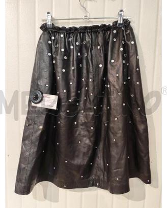 GONNA MOSCHINO PELLE NERA CON STRASS
