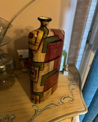 Vaso vintage in ceramica astratta mid-century mod