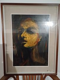 Dipinto olio ritratto di donna