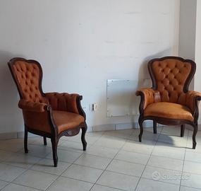 Coppia poltrone stile Liberty 