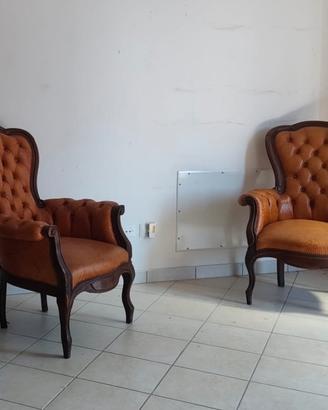Coppia poltrone stile Liberty 