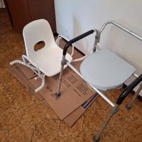 Seggiolino vasca  e sedia alzawater per anziano