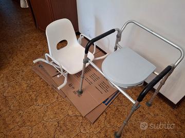 Seggiolino vasca  e sedia alzawater per anziano