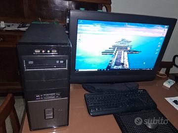 Pc fisso Win10, Office+monitor tastiera mouse cavi