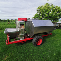 Carro vendemmia con pigiatrice in acciaio inox
