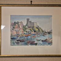 Dipinto paesaggio mediterraneo