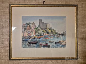 Dipinto paesaggio mediterraneo