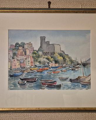 Dipinto paesaggio mediterraneo