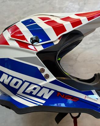 Casco cross NOLAN NS3 taglia M + maschera ETHEN