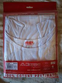 Set 5 canotte bianche Kappa taglia L