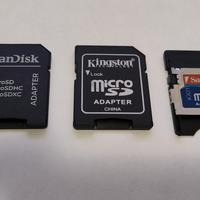 micro sd + 3 adattatori