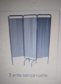 paravento a tre ante bianco