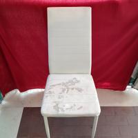 Sedia in pelle bianca