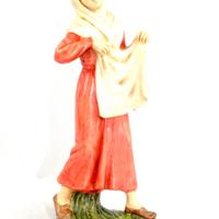 Presepe 20 cm pastore donna tovaglia CARTAPESTA